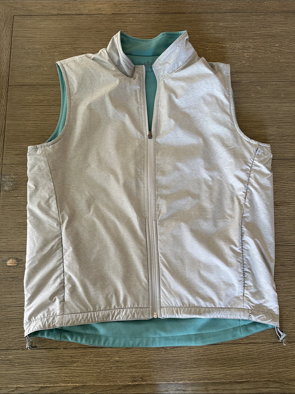 Peter Millar Crown Sport reversible vest size L silver/teal